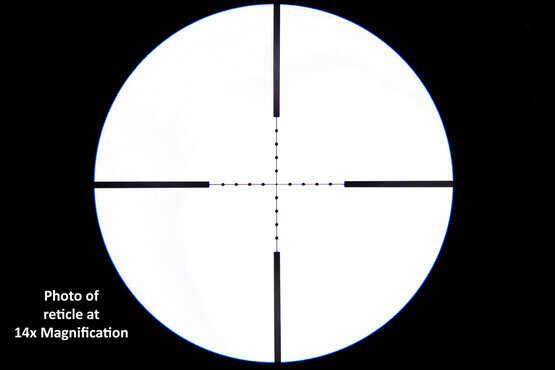 The Primary Arms 4 14X44 is a ffp optics with a Mil dot 5.56 reticle not illuminated